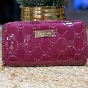 Bebe Glossy Magenta (Plum) Wallet